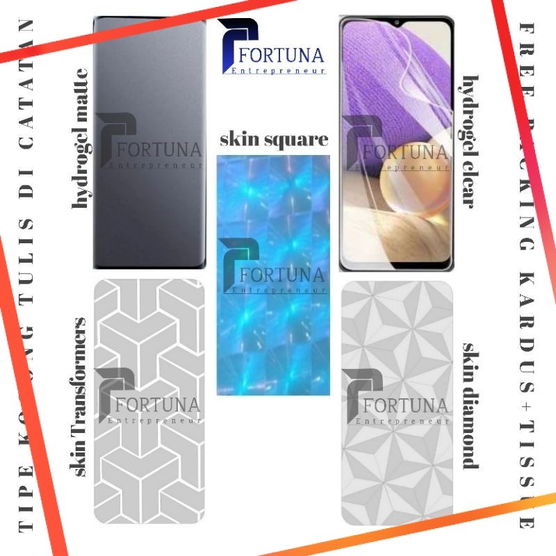 [ FORTUNA ] HYDROGEL SKIN IPHONE 6G 7G 8 X XS XR XS MAX IP 11 12 12 MINI 13 13 MINI 14 15 16 IP 11 P