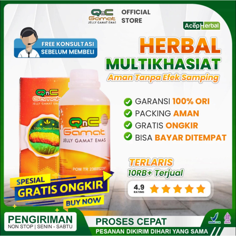 

QnC Jelly Gamat Emas Asli 100% original