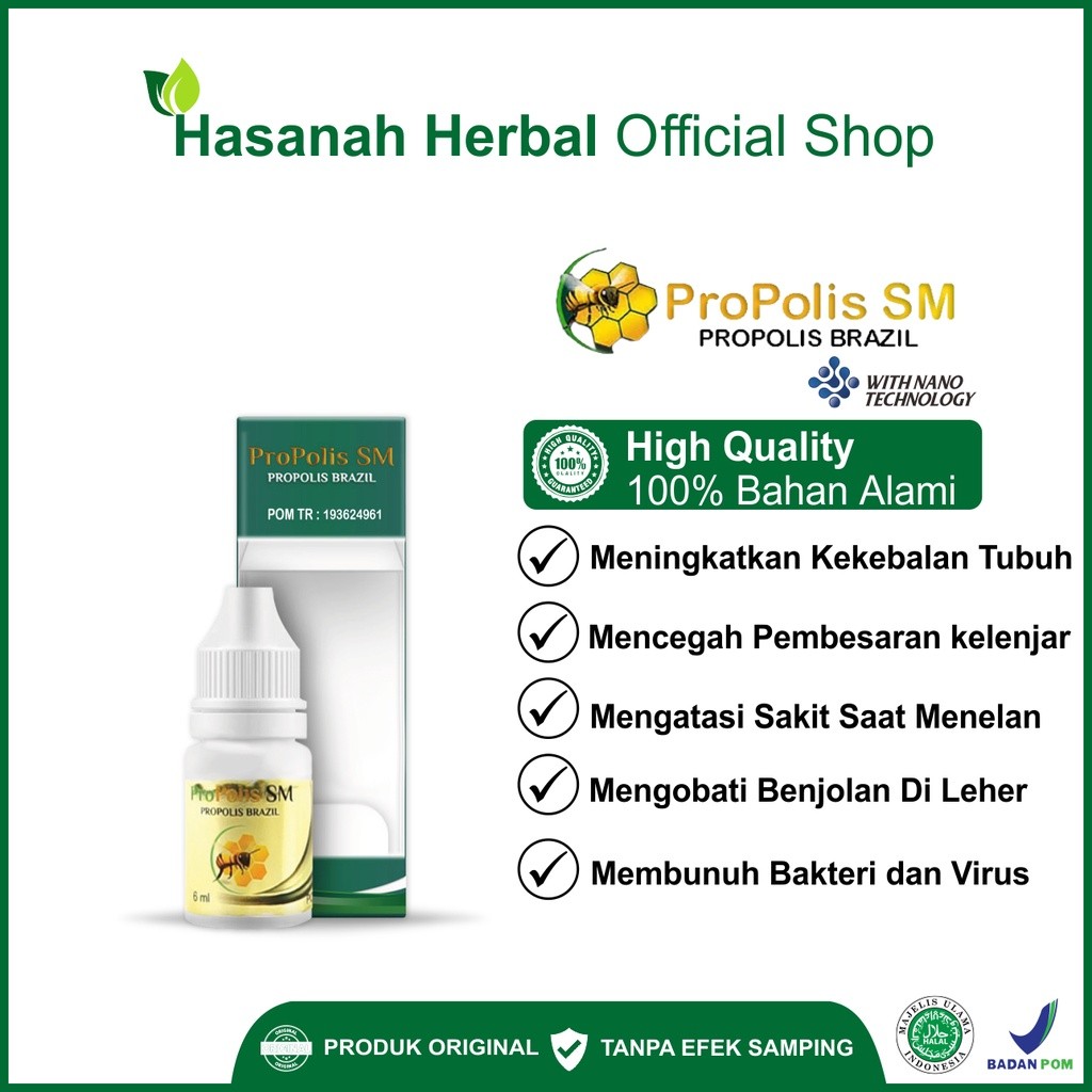 

Propolis Non Alkohol With Nano Technology - Propolis SM Propolis Brazil - Obat Kelenjar Getah Bening