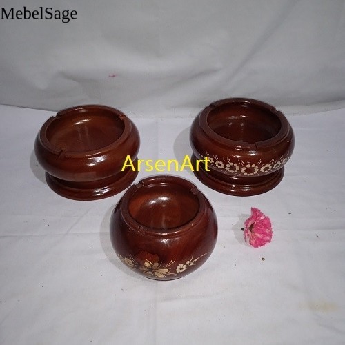 Asbak Tempat Abu Rokok Dari Kayu Jati Unik dan Antik IPX9