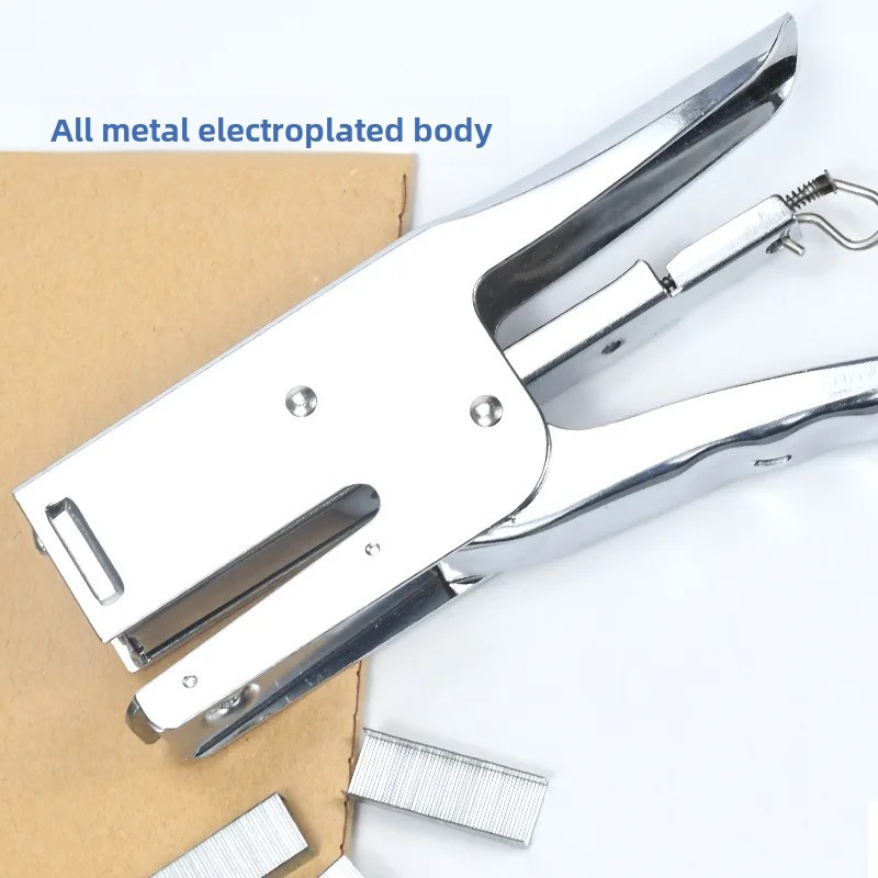 

New Creative Hand-Operated Stapler Durable Energy-Saving Easy-To-Use Non-Stick Stapling Machine For Books Lightweight Portable