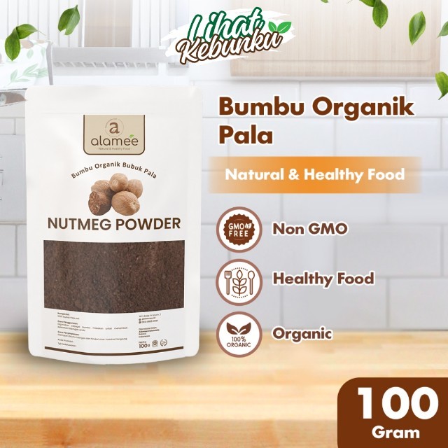 

ALAMEE Bumbu Dapur Pala Bubuk Nutmeg Seasoning Powder Rempah Murni Asli Tanpa Campuran Organik 100g LIHAT KEBUNKU