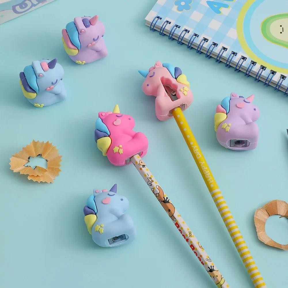 

New Children's Cartoon Unicorn Shaped Pencil Sharpener Student Pencil Sharpener Kawaii School Supplies Stationery