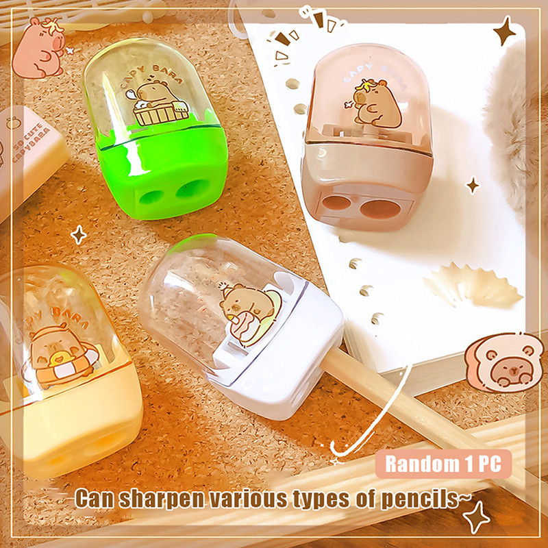 

Kawaii Stationery Cute Cartoon Capybara Pencil Sharpener Portable Manual Pencil Sharpener School Supplies Gifts