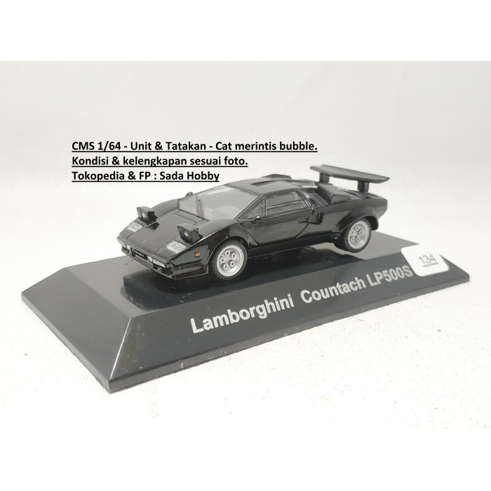 Diecast CMS 1/64 Lamborghini Countach LP500S Hitam