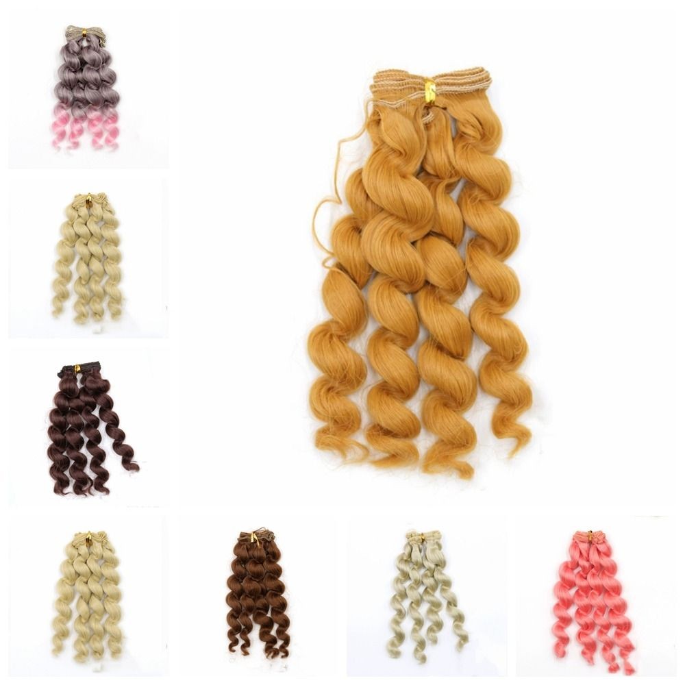 BJD Wigs Msiredoll Bjd Wig Toy for Kid Curly Doll Hair BJD Curly Doll Hair DIY Toy Doll Hair Doll Ha