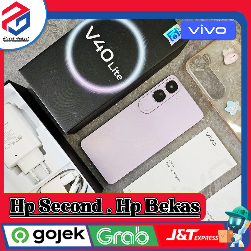 Vivo V40 Lite 4G | 5G Ram 8/128GB | Ram 8/256GB | Ram 12/512GB Second Pusat Gadget