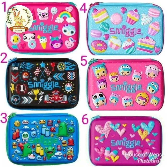 

[N E W] SMIGGLE HARDTOP PENCIL CASE KOOKY - TEMPAT PENSIL SMIGGLE - Biru Muda