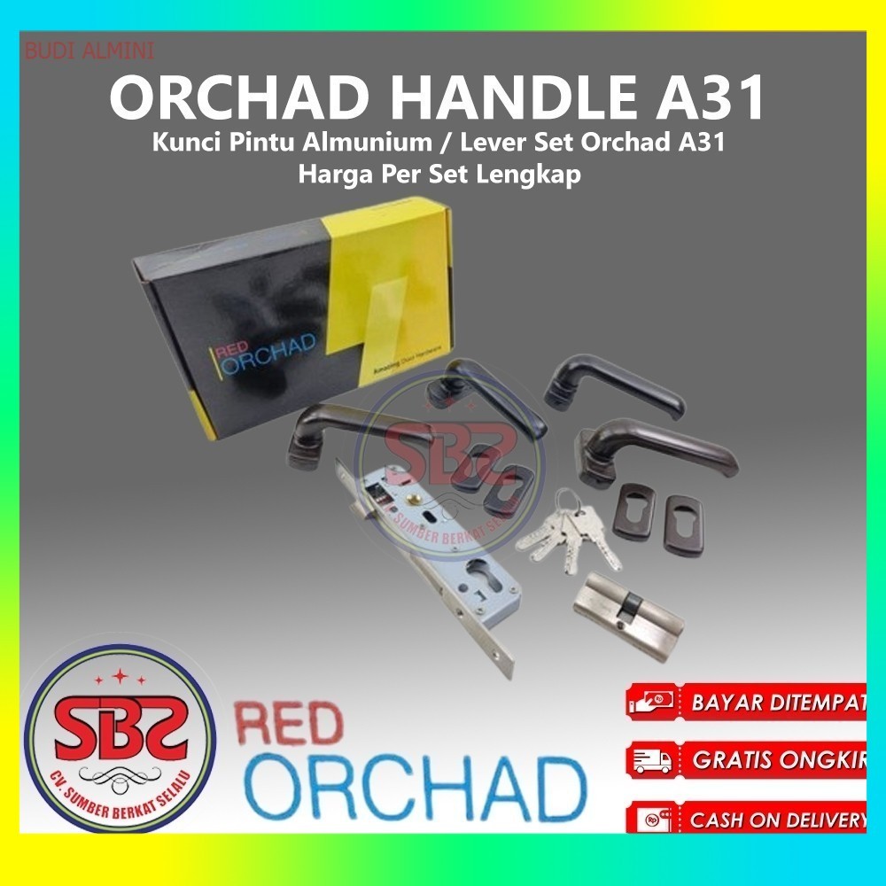 ORCHAD A31 - Kunci Pintu Aluminium Orchad A31 - Lever Set Orchad A31 / Kunci Pintu Almuni Orchad A31