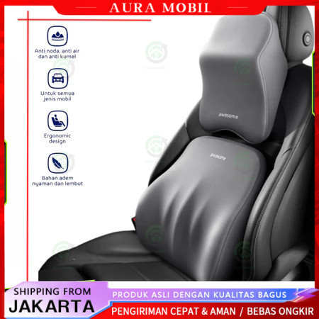 (Ready Stock)Bantal Kursi Mobil Sandaran Leher Punggung Memory Foam / Bantal Leher Mobil / Bantal 1 