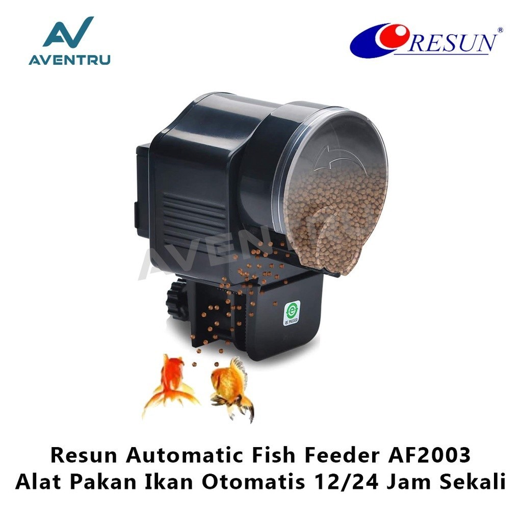 Resun Auto Fish Feeder Mesin Alat Pemberi Makan Pakan Ikan Otomatis
