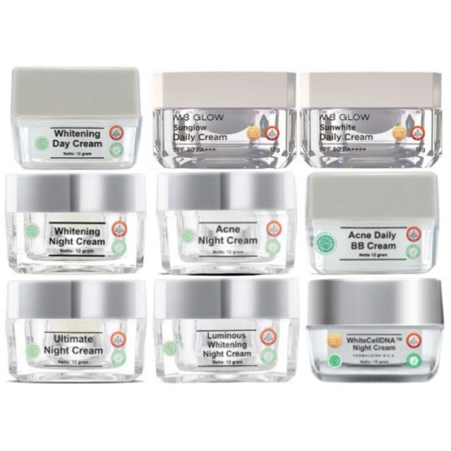 Ms glow krim siang malam/Night cream Day cream msglow/Sunwhite Sunglow ma glow mlm pagi mas glow ms 