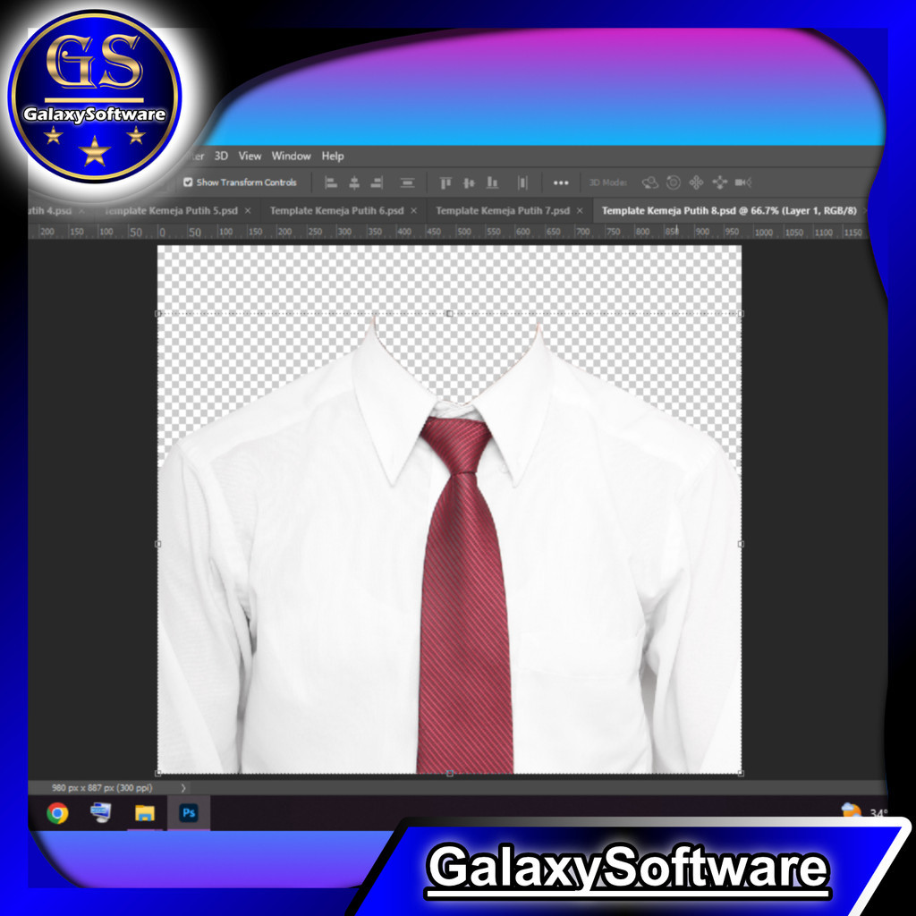 12 Template Kemeja Putih Photoshop - GalaxySoftware