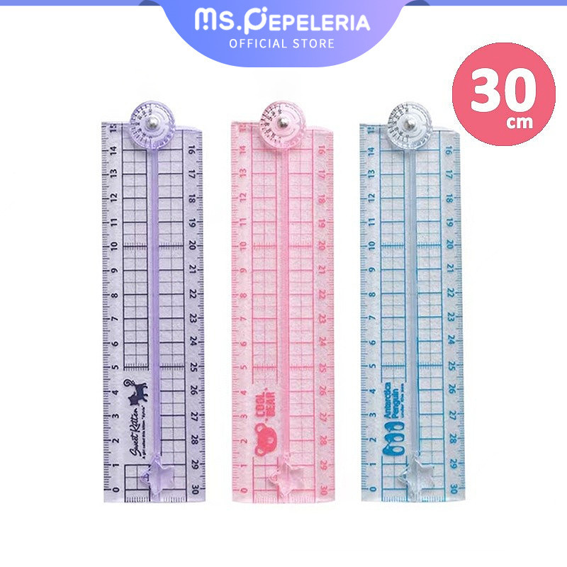 

Foldable Ruler / Penggaris Transparan 30cm Dapat Dilipat Tidak Mudah Patah-Ms.Pepeleria