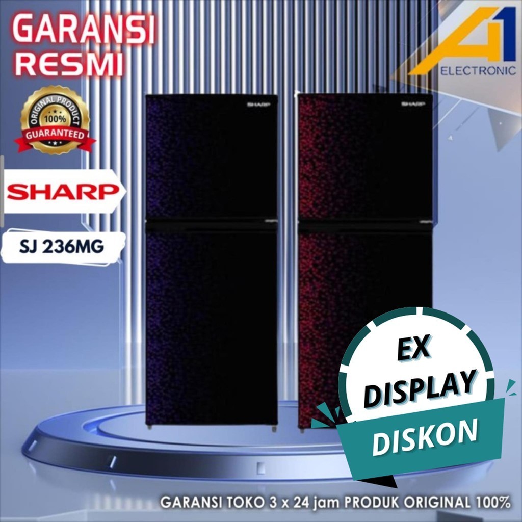 Kulkas SHARP SJ 236 MG / SJ 236MG / SJ236MG 2 Pintu 256 Liter