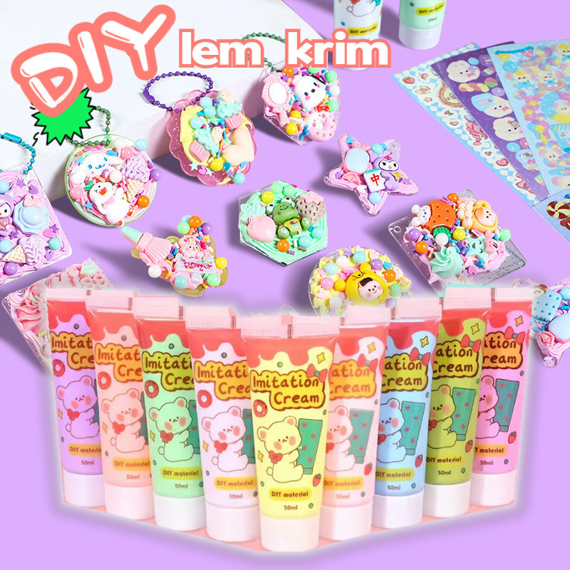 

50ml Deco Cream DIY / Lem Krim Simulasi / Deco Cream Clay / Simulation Cream