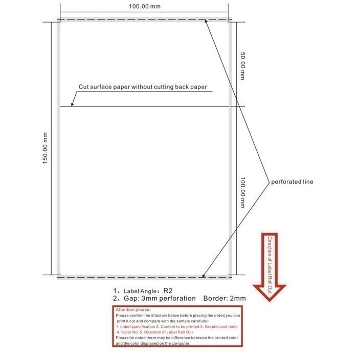 

HJK Kertas Thermal 150x100mm LABEL BARCODE JNT 1 DUS Isi 12 Roll resi stiker label READY STOK