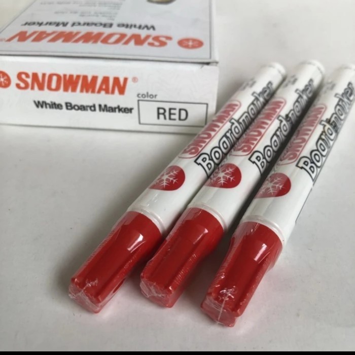

SPIDOL SNOWMAN WHITE BOARD PER LUSIN - Merah