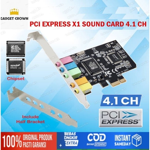PCI EXPRESS / PCIE Sound Card Soundcard 4.1 / 5.1 / 7.1 NETLINE