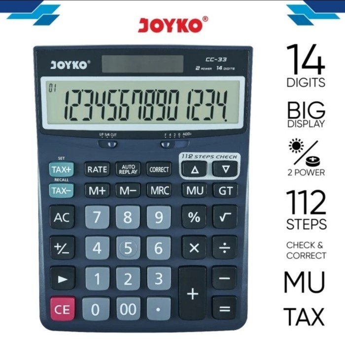 

Kalkulator JOYKO CC 33 14 Digit Calculator Big Display CC33 Anti Slip