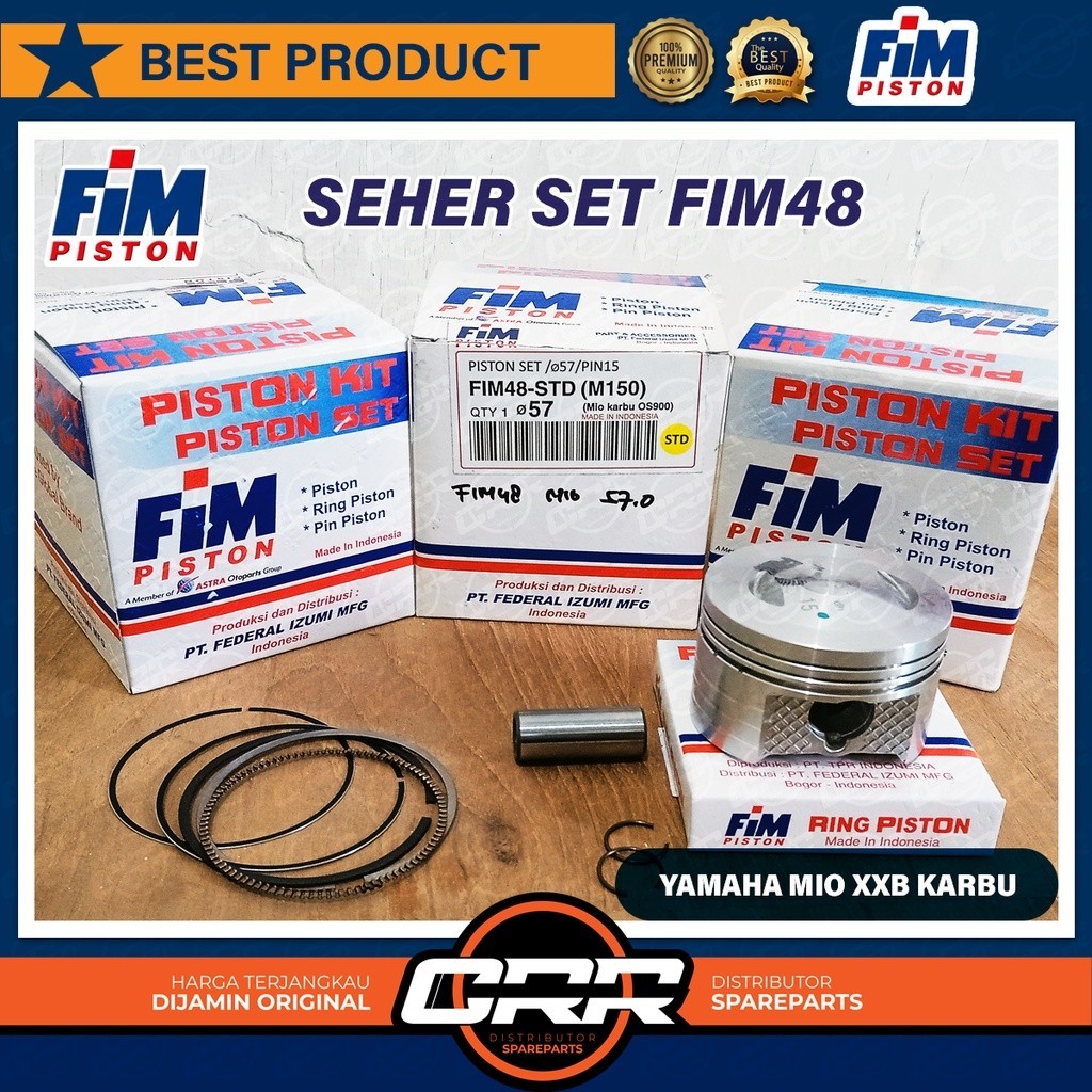Seher Kit Piston Set FIM Pen 15/Pin 15 MIO XXB Bore UP 150 CC FIM48 XXB Overses STD 50 100 150 200 D