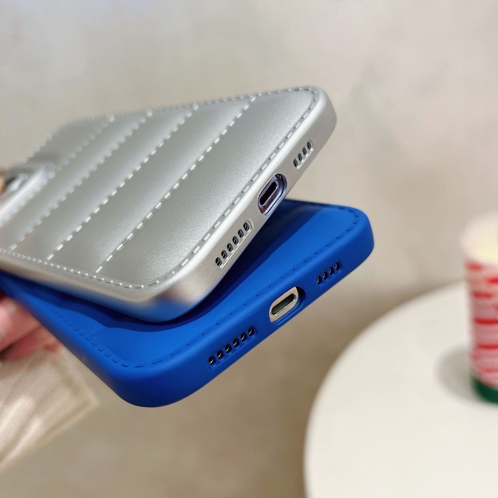 Casing Puffer Case Iphone 13 Winter Fabric Silicone Fit Presisi Speaker Tombol Kamera