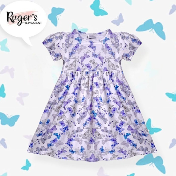 By Kayamani - Dress Anak Perempuan - butterfly lilac