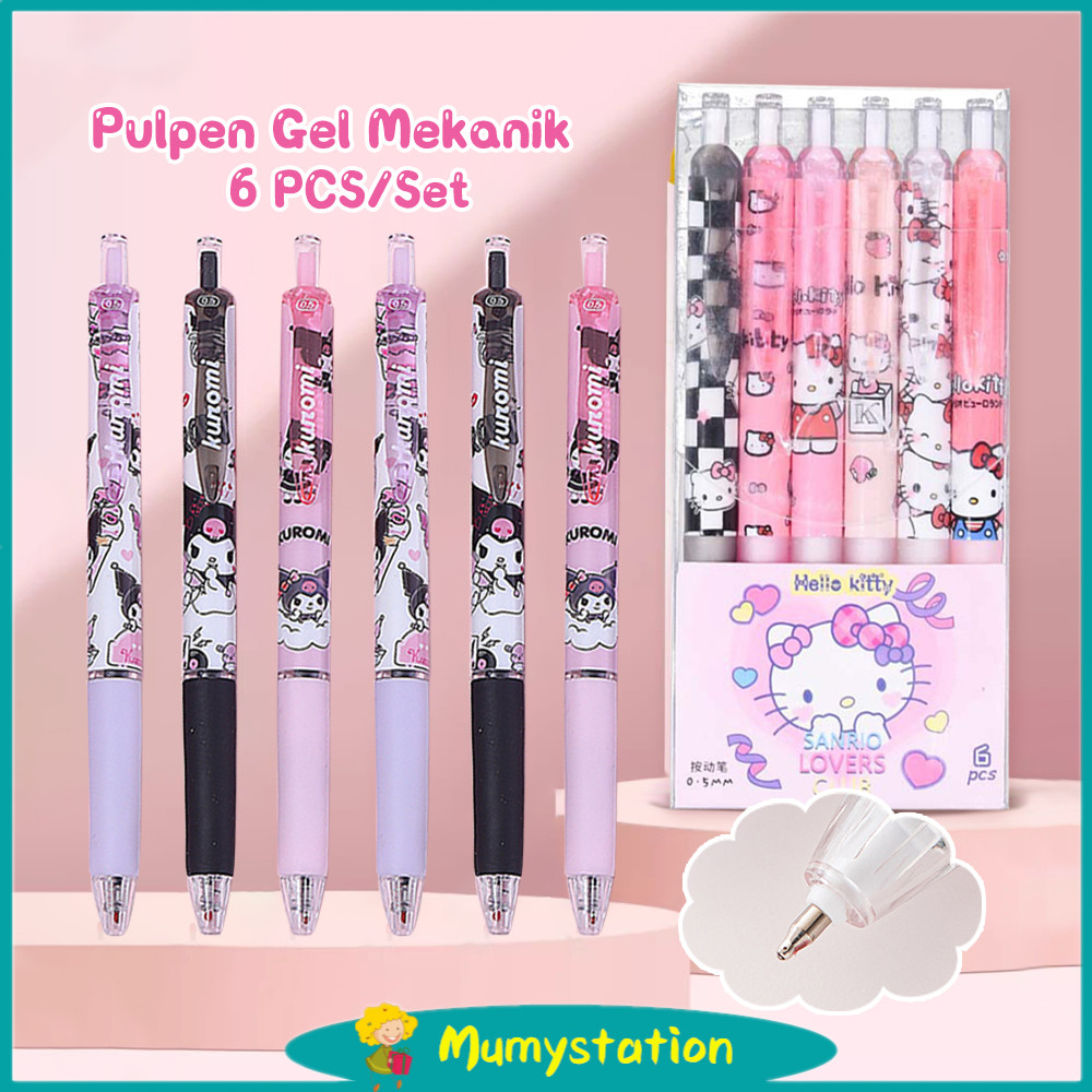 

Mumystation Pulpen gel mekanik sanrio pen gel KTCat Kuromi 6pcs/set