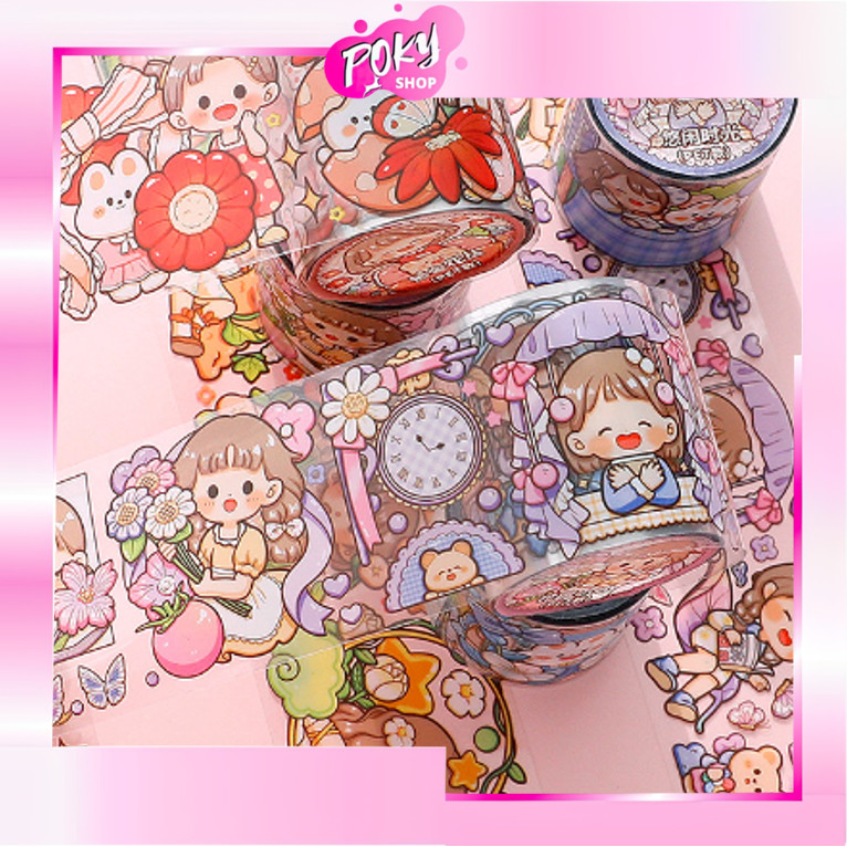 

POKY - 5895 Stiker Gulung / Sticker Rolling Lucu Karakter Besar / Sticker Roll Lucu / Sticker Karakter Anak Roll / Washitape Sticker PVC