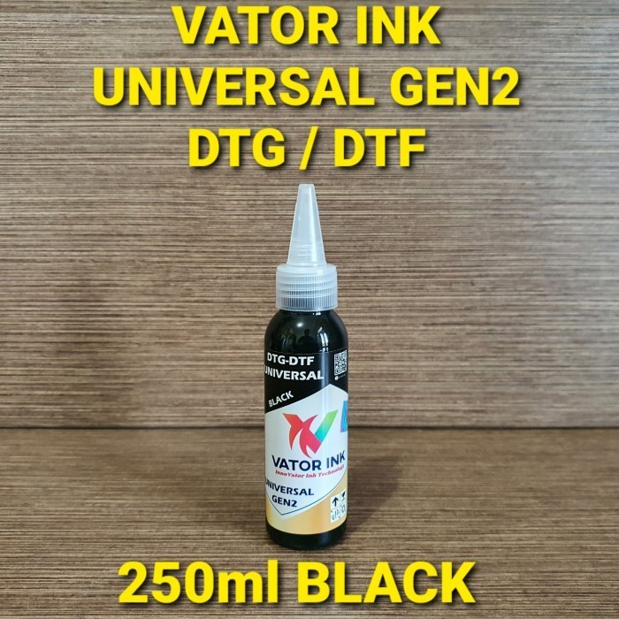 

[Promo] VATOR UNIVERSAL GEN2 DTG DTF 250ml TINTA SABLON POWDER PET FILM DTF - Hitam