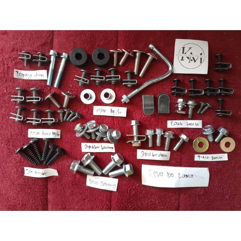New !! COD Baut Body Lengkap Honda Revo 100cc- Baud Body fullset Honda Revo Lama 100cc