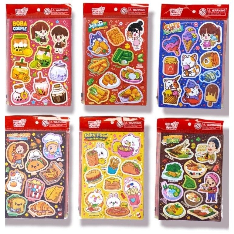 

Stiker Busa DG Sticker Lucu Makanan Sticker Foam