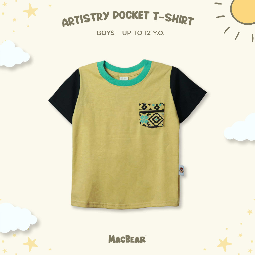 MacBear Baju Anak-Remaja Laki-laki Kaos Anak-Remaja Authentic Collection Artistry Pocket 6 bulan - 1