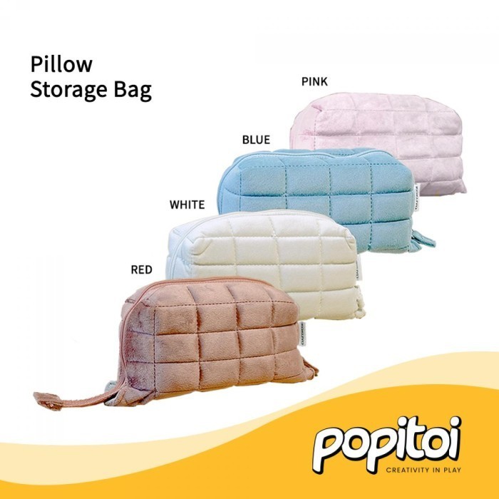 

Kokuyo NEMU Pillow Storage Bag Pouch Make Up Stationery Tempat Pensil - WHITE