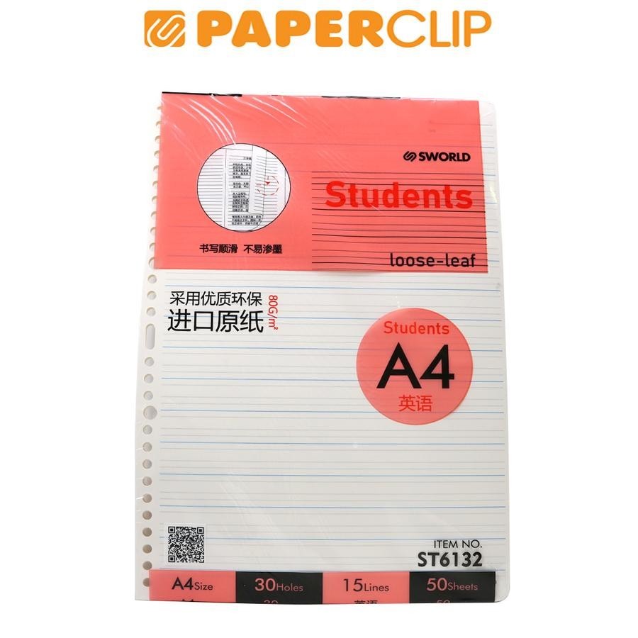 

LOOSE LEAF A4 SWORLD STUDENTS ST6132 30H 50P DOT LINES
