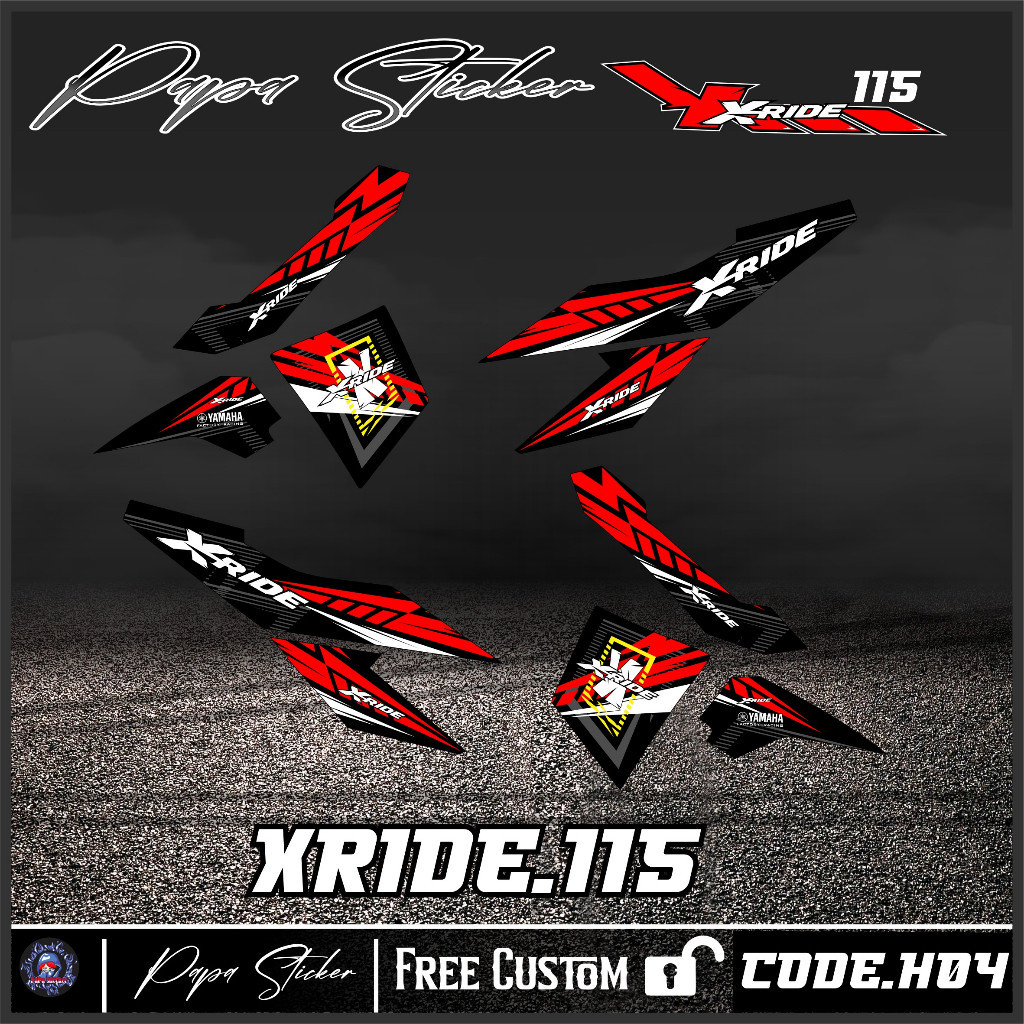 Striping Sticker New Xride 115 Variasi Sticker Yamaha Xride 115 Code H04