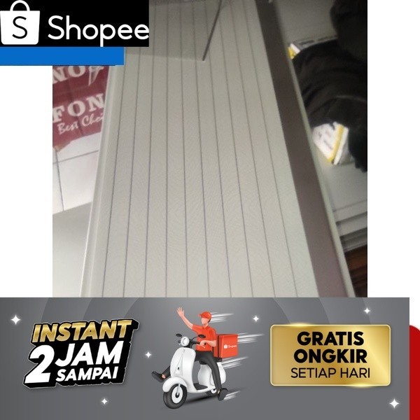 plafon pvc Putih Abu .