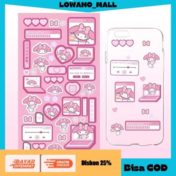 

[[LOWANOMALL6]] TERLARIS Sticker Cinamoroll Hello Kitty Cute Pompompurin My Melody Deco 06 MY MELODY COD
