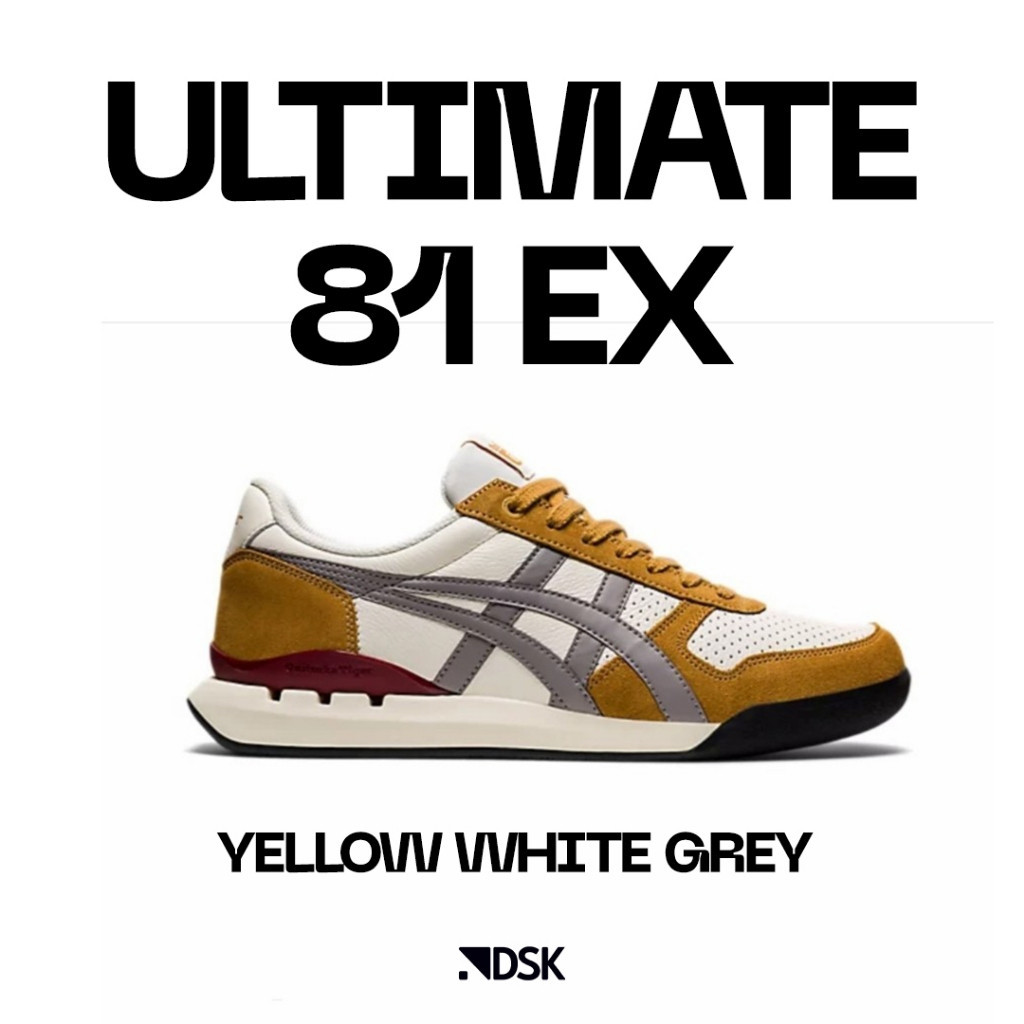 Onitsuka Tiger Ultimate EX 81 Yellow White Grey 100% Original Sneakers Casual Pria Wanita Sepatu Ori Murah Sepatu Onitsuka Tiger Original Sepatu Onitsuka Tiger Pria Sepatu Onitsuka Ori Murah Sepatu Onitsuka Tiger Original Official Store SNeakers Pria