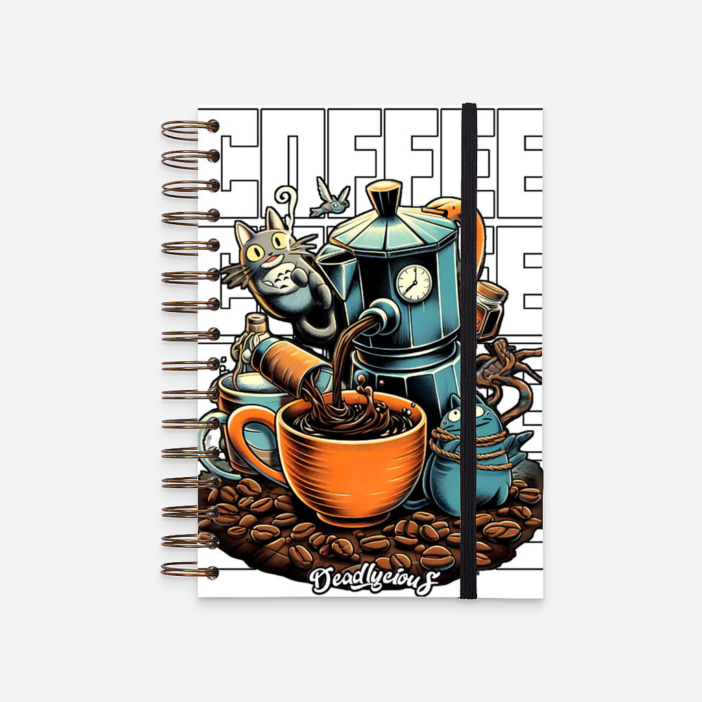 

Hard Cover Notebook Deadlycious Coffee #1
