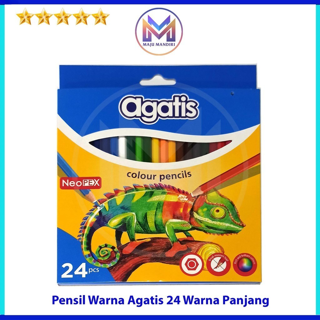 

Pensil Warna Agatis 24 Warna Panjang / Colour Pencil 24 Colours