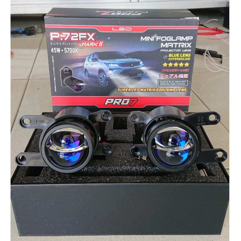 Foglamp Projie Matrix Pro7 P72FX Mark2 Blue Lens 45W lampu kabut LED Innova venturer zenix lexus