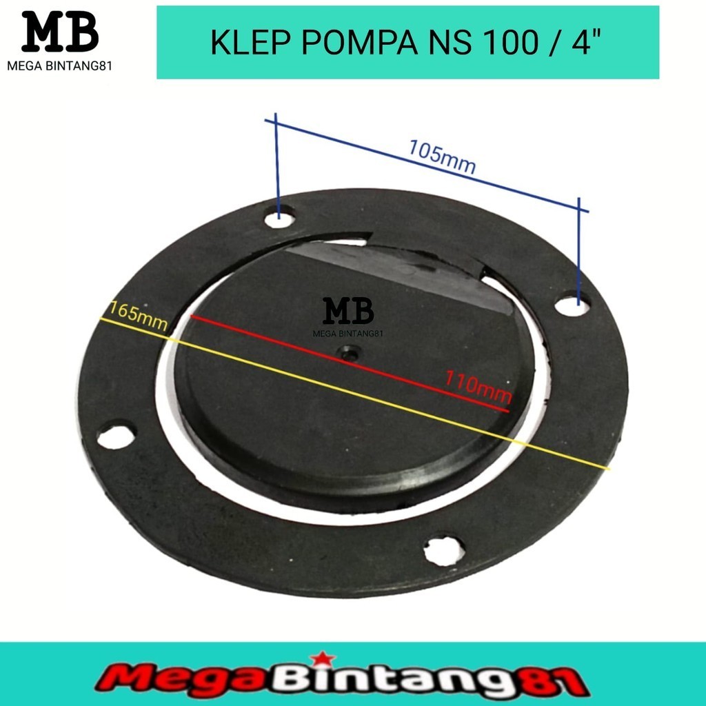 Klep pompa NS100 4 INCH Klep waterpump NS100 Klep lidah Klep tabok pompa air 4 icnh