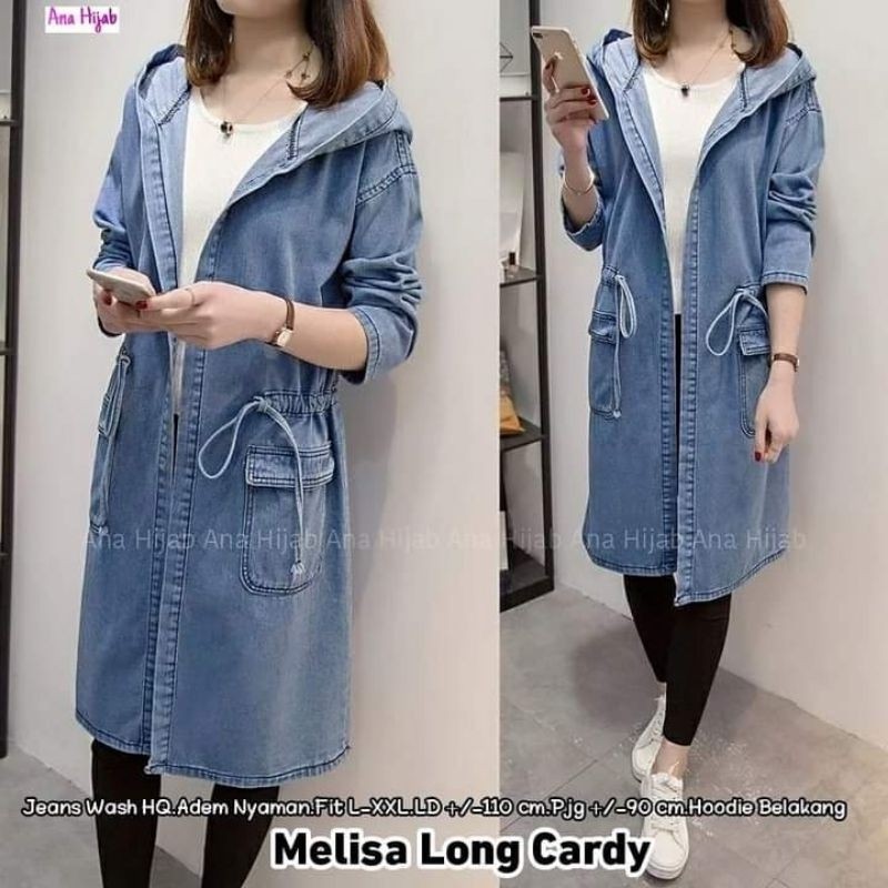 CALLIANA - MELISA LONG CARDY CARDIGAN JEANS DENIM ORI BY ANA