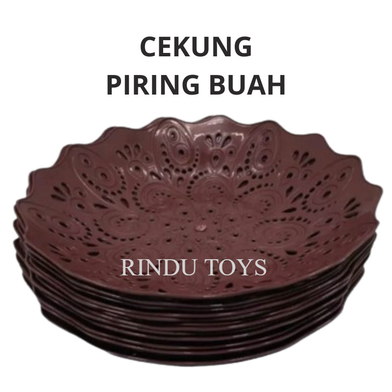 [RT] Piring Rotan Cekung Bahan Plastik Ukuran Besar