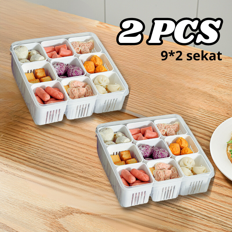 Kotak Kulkas Dapat  3 BPA free Kotak Bumbu Cabe Kontainer Kulkas dengan Wadah Penyimpanan Kulkas