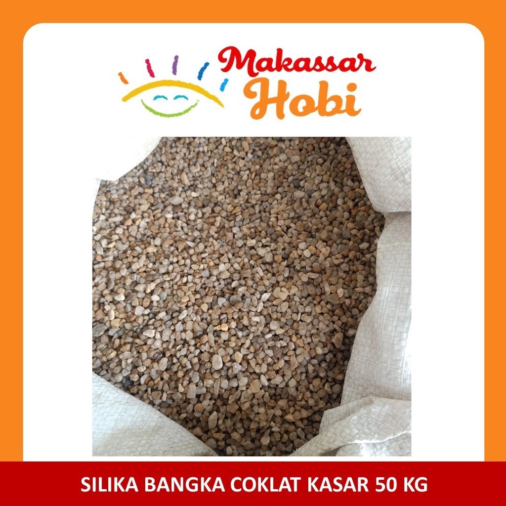Pasir Silika Coklat Kasar 1 Karung 50kg Aquascape Kolam Aquarium Taman