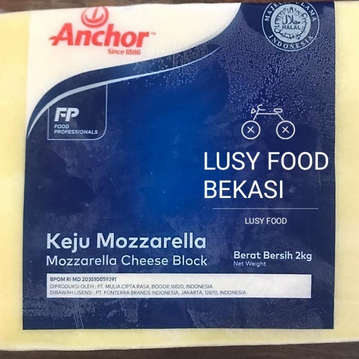 

Tfren99_ KEJU MOZARELLA ANCHOR 2kg - 1,9-2kg, Asli 2kg pabrik