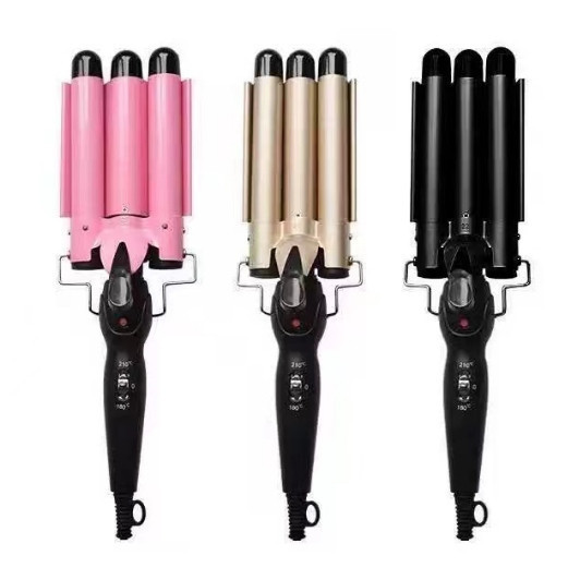 Catokan Rambut 3 Barrel Curly Otomatis/Catokan Genteng/Catokan Baba /Catok Curly keriting rambut 3 t