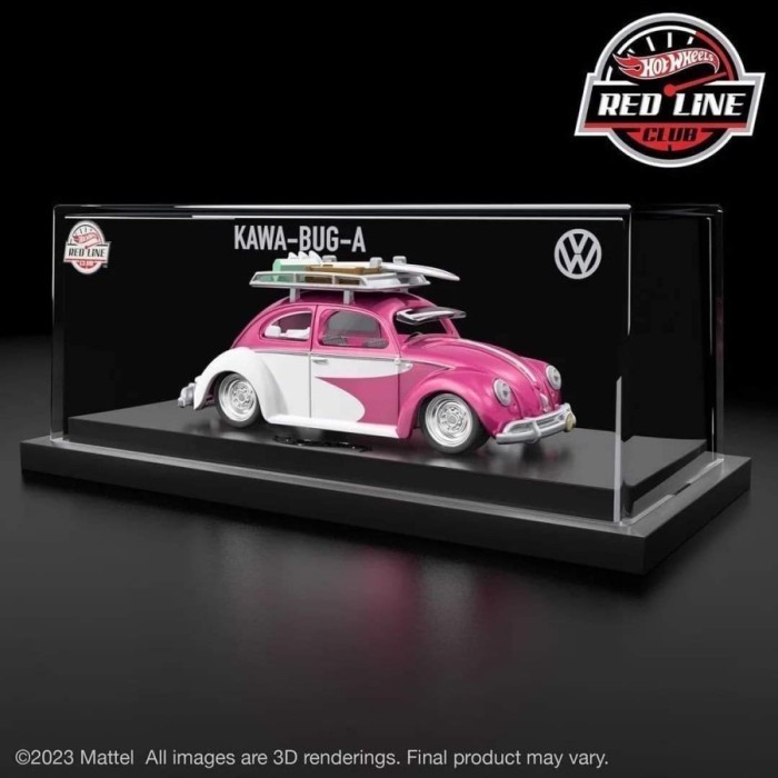 Hotwheels RLC Exclusive VW Volkswagen Beetle Kawa-Bug-A PInk White